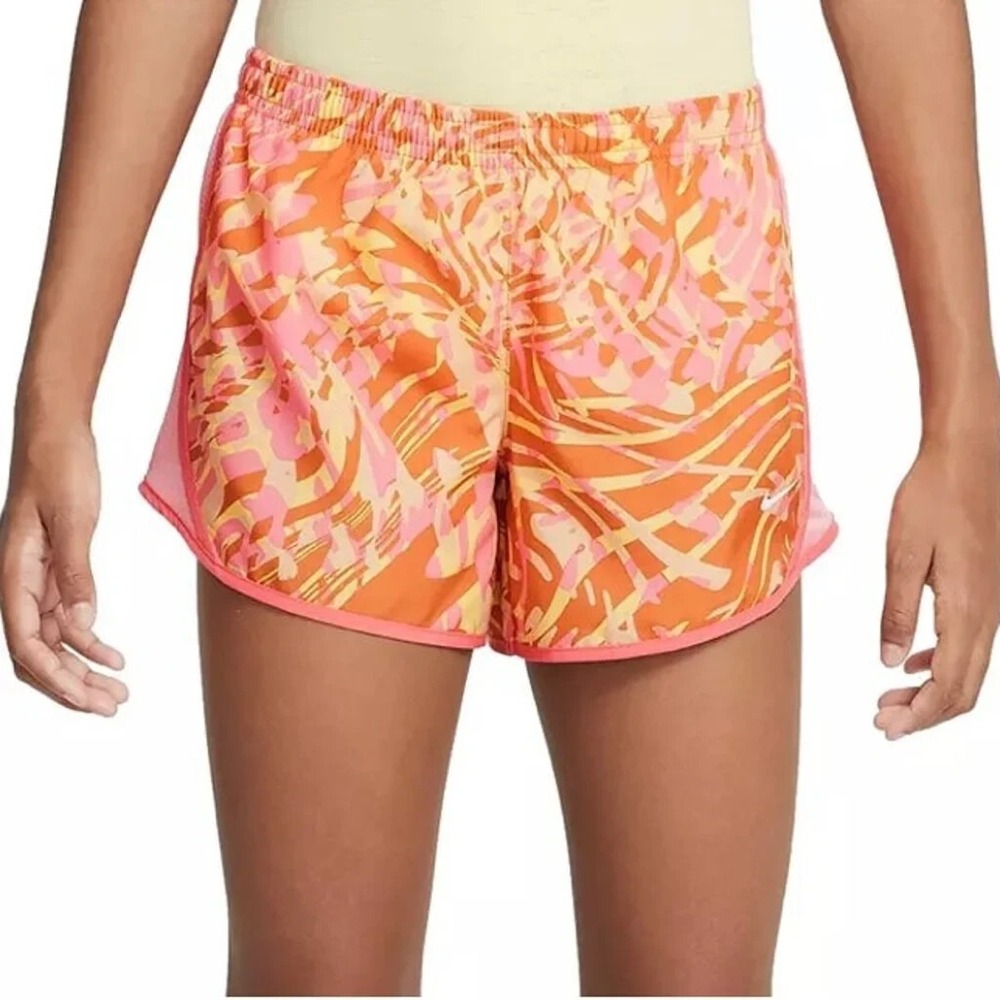 Nike Dri-FIT Tempo Shorts Girls Youth Pink Orange New Size XS DX4983-815